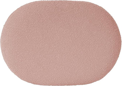 HomePop Quinn Modern Ottoman Home Décor|Ottoman for Living Room & Bedroom - Pink Boucle