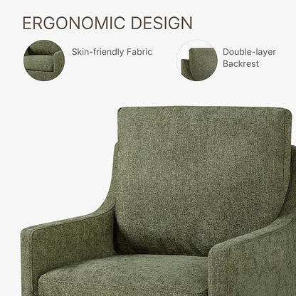 Upholstered Dining Chairs with Casters Easy Assembly Side Deskchair with Rollers for Diningroom Living Room, Green, 1 Box