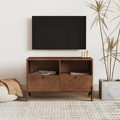 Sebastack TV Stand, Expandable Television Stand, Customizable Coffee Table with Drawer, Entertainment Center and Media Console with Storage for Living Room, Bedroom, 31 inch Walnut Color (1 pcs)