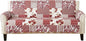 Great Bay Home Patchwork Scalloped Printed Furniture Protector Stain Resistant Sofa Cover (Sofa, Burgundy)