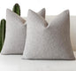 Foindtower Pack of 2 Textured Boucle Throw Pillow Covers Accent Solid Decorative Pillow Cases Cozy Woven Couch Cushion Case for Sofa Bedroom Living Room Home Decor, 18 x 18 Inch,Neutral Grey