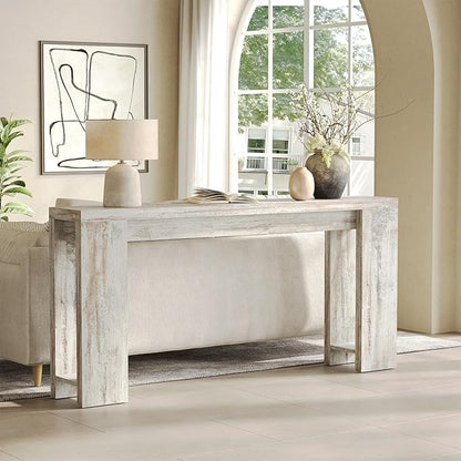 LITTLE TREE 70.9-Inch Entryway Table, Long Narrow Farmhouse Sofa Console Table for Living Room, Hallway