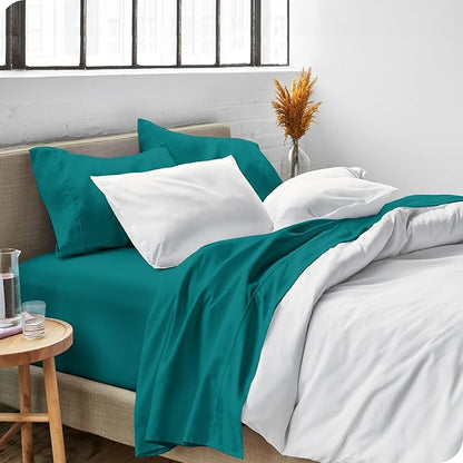 Bare Home Twin XL Sheet Set - College Dorm Size - Luxury 1800 Ultra-Soft Microfiber Twin Extra Long Bed Sheets - Deep Pockets - Easy Fit - Extra Soft - 3 Piece Set - Bed Sheets (Twin XL, Emerald)