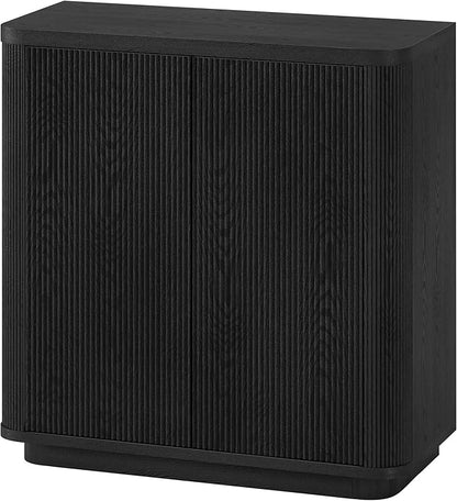 Henn&Hart 32" Wide Rectangular Accent Cabinet in Natural Black, for Home, Living Room, Bedroom, Entertainment Room, Office