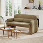 Furnimart Modern Loveseat Sofa, 54" 2-Seater Boucle Sofa, Comfy Upholstered Minimalist Couch, Small Couches for Small Spaces, Apartment, Office, Living Room, Bedroom, Dorm, Chenille Brown