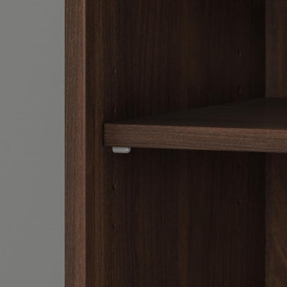 Bush Business Furniture Studio C Tall 5 Shelf Bookcase in Black Walnut, Large Bookshelf for Home or Professional Workplace Organization