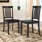 COLAMY Wooden Dining Room Chairs Set of 2, Spindle High Back Windsor Kitchen Side Chair, Farmhouse Dining Chairs for Kitchen, Dining Room, Black