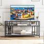 Garvee 58" TV Stand for Television up to 65 Inch, Entertainment Center with 3-Tier Open Shelves, TV Media Console Table Quadruple-Tube Support for Living Room, Entryway, Grey