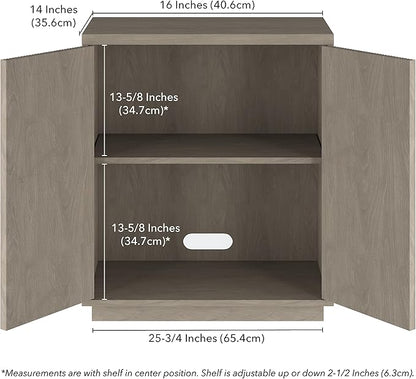 Henn&Hart 28" Wide Rectangular Accent Cabinet in Gray, for Home, Living Room, Bedroom, Entertainment Room, Office