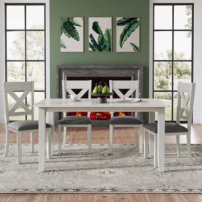 Solid Wood Dining Chair Set of 2, Part of Dining Table Set, Mix and Match Table, Chair Sold Separately for Dining Room, Kitchen, Grey