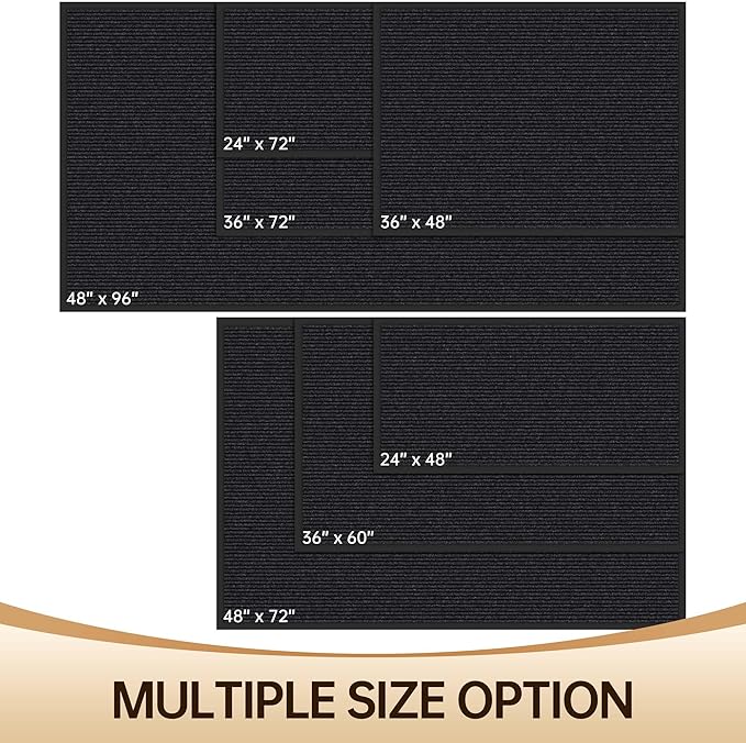 Amyracel Front Door Mat Indoor Outdoor Entrance, 36'' x 120'' All-Season Waterproof Heavy Duty Doormat for Outside Entry, Stain and Fade Resistant, Low Profile, Easy Clean Patio Entryway Mat