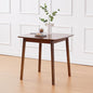 Livinia Aslan 29.5" Malaysian Oak Square Wooden Dining Table/Small Solid Wood Kitchen Desk (Walnut)