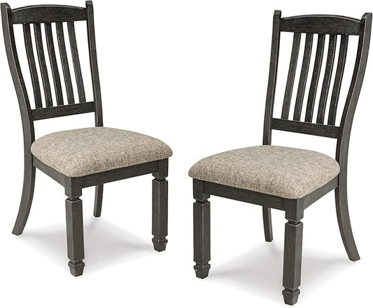 Signature Design by Ashley Tyler Creek 20" Dining Room Upholstered Chair, 2 Count, Antique Black