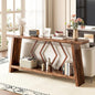 LITTLE TREE 70.9-Inch Console Table, Long Sofa Table Behind Couch, Farmhouse Console with Shelf for Entryway, Living Room, Hallway