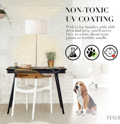 FENLO Future - 39' Modern Desk with USB-C & Qi Wireless Charging Station