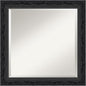 Amanti Art Bathroom Mirror for Over Sink, 25x25 Filigree Gloss Black Square Vanity Mirror, Medium Traditional Frame, Hangs Horizonally and Vertically, Bathroom Wall Decor, Beveled Edge