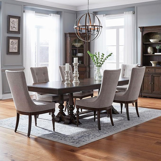 Liberty Furniture Arden Road Opt 7 Piece Trestle Table Set - 6 Upholstered Chairs - Satin Cherry