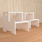 Wooden Step Stool for Kids/Adults,Supports 300 lbs Kids Toddler Stepping Stool for Toilet/Kitchen/Bed,White 2 Packs