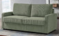 Reversible Sleeper Sofa Bed with Comfortable Memory Foam Mattress, Convertible Corduroy Full Size Pull Out Couch for Living Room, Space Saving Furniture, 70" Wide, Rectangular Arms, Dark Green