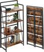 BHG No Assembly Folding Bookshelf for Living Room,Collapsible Book Shelf for Home Office, Portable Bookcase Storage Organizer Rack Shelves