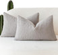 Foindtower Pack of 2 Textured Boucle Throw Pillow Covers Accent Solid Decorative Lumbar Pillow Cases Cozy Woven Couch Cushion Case for Sofa Bedroom Living Room Home Decor, 12 x 20 Inch,Neutral Grey
