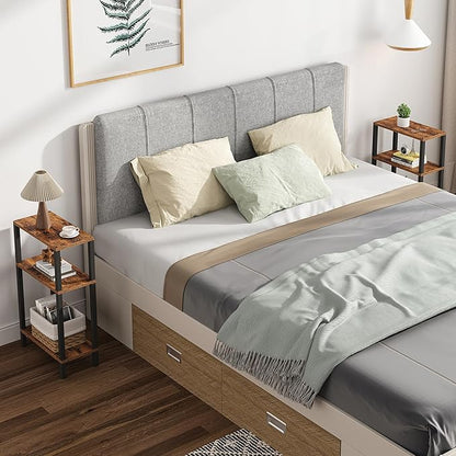 TUTOTAK Small Side Table, Narrow End Table, Skinny Sofa Table, Slim Nightstand, Couch Table, Living Room, Bed Room, Brown TB01BB0772