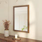 Axeman 22x30 Wood Wall Mirror, Rustic Bathroom Mirror, Vintage Wall Mounted Mirror Tempered Glass with Beaded Wooden Frame for Farmhouse Living Room Vanity Bedroom Entryway, Bronze
