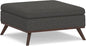 SIMPLIHOME Owen 36 inch Wide Mid Century Modern Square Coffee Table Storage Ottoman in Ebony Tweed Look Fabric, Assembled, for the Living Room, Entryway and Family Room