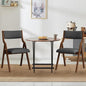 Ball & Cast Upholstered Folding Chairs Set of 2 with Ergonomically Designed Back and Solid Wood Frame, for Dining Room and Office,Indoor and Outdoor Events,Space Saving,Dark Grey+Walnut