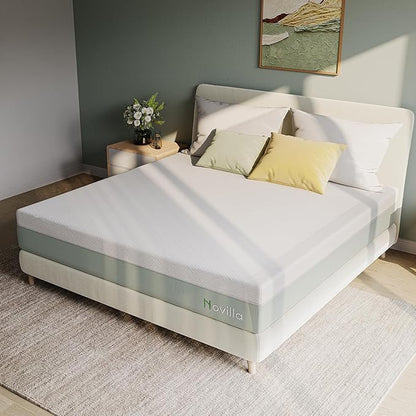 Novilla Mattress Twin Size,12 Inch Gel Memory Foam Mattress in a Box for Cool Night & Motion Isolation,Medium Firm Feel,Bliss