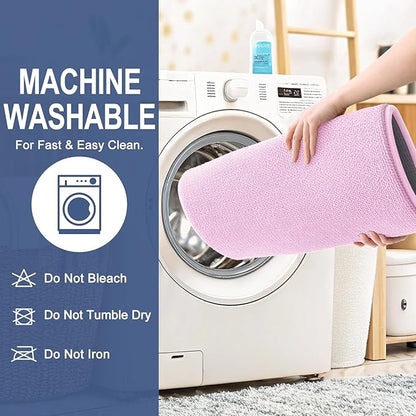 OLANLY Thick Memory Foam Bath Mat Rug 24x16, Extra Soft Absorbent Bathroom Rug, Quick Dry Bath Mats, Non-Slip, Machine Washable Carpet for Bathroom, Tub and Shower, Home Decor Accessories, Pink