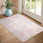 Washable Area Rugs 2'x3' Non-Slip Modern Abstract Soft for Living Room Entryway Bedroom Nursery, Print Pattern, Grey Pink