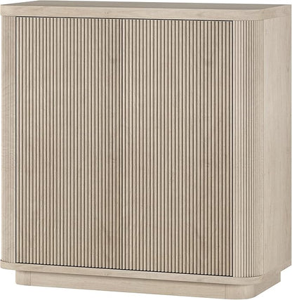 Henn&Hart 32" Wide Rectangular Accent Cabinet in Beech White, for Home, Living Room, Bedroom, Entertainment Room, Office