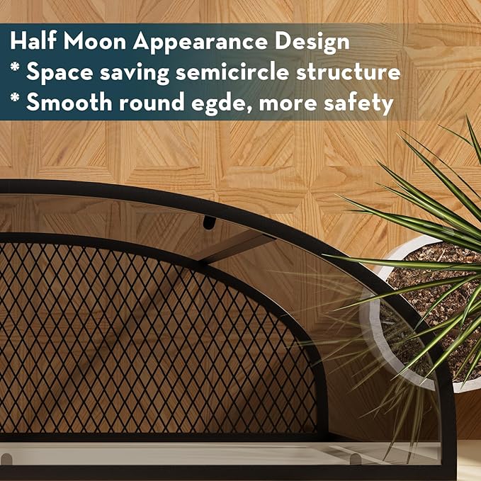 SAYGOER Glass Console Table 2 Tier Half Moon Entryway Table Modern Couch Table Small Entry Way Tables for Living Room Hallway, Easy Assembly, Gray Glass