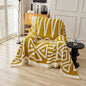 STACYPIK Thick Mustard Yellow Boho Sofa Covers Breathable Chair Couch Cover for 1 Cushion Sofa - Pet Friendly Pet Protector - Soft Chenille Jacquard - Washable - 71X71IN