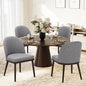 COLAMY Upholstered Dining Chairs Set of 4, Wooden Kitchen Chairs with Open Back, Modern Dining Room Chairs with Wood Frame, Dinner Side Chairs for Dining Room Kitchen Restaurant, Light Grey