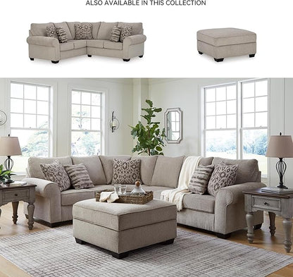 Signature Design by Ashley Claireah Casual Square Storage Ottoman with Removable Lid, Light Brown