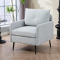 Ball & Cast Accent Chair with Metal Black Legs,Comfy Chenille Club Fabric Armchair,Single Sofa Chair for Living Room Bedroom,Dining Accent for Bedroom,Office,Sage