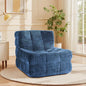Bean Bag Chair, Soft Chenille Pre-Filled Lazy Chair Floor Sofa Bean Bag Chair for Adults and Teens, Accent Chair for Living Room Bedroom Apartment (Dark Blue)