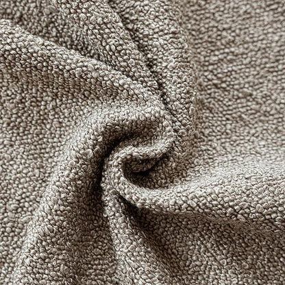 Foindtower Set of 2, Decorative Textured Boucle Throw Pillow Covers Accent Solid Pillow Cases Neutral Soft Cozy Couch Cushion Case for Chair Sofa Bedroom Living Room Home Decor 24x24 Inch Light Taupe