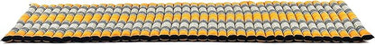 Leewadee - Foldable Floor Mattress - Japanese Roll Up Futon -Trifold Tatami Mat- Guest Floor Bed - Camping Mattress - Thai Massage Mat, Kapok Filled, 75 x 28 inches, Black Orange