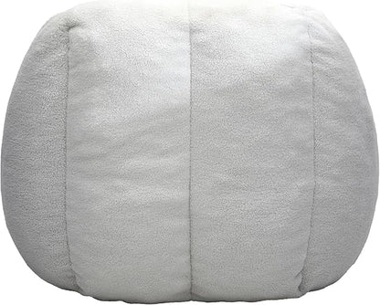 Furniliving Bean Bag Chair, Oversized Bean Bag Couch for Adults Comfy Bean Bag Sofa with Back Support, Large Bean Bag Chair Lazy Sofa for Living Room Bedroom, White, Teddy