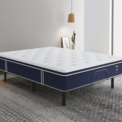 Full Size Mattress 12 Inch, Coolvie Firm Mattress Hybrid in a Box with CertiPUR-US® Certified Foam, Individual Pocket Spring for Motion Isolation & Pressure Relief- Comfort Night Sleep-100-Night Trial