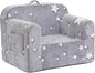 Toddler Chair Plush Kids Couch, Comfy Glow in The Dark Armchair with Removable and Washable Cover Carrying Handle Kids Sofa, Convertible Reading Chair Toddler Couch for Girls and Boys