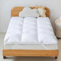 3 Inch White Goose Feather Mattress Topper,Twin Feather Bed Topper,Mattress Cover with Straps,Ultra Soft Pillowtop,100% Organic Cotton Fabric(39”x75”)