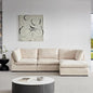 Modern L-Shaped Sectional Sofa with Chaise Lounge Furniture Set , Minimalist Style Comfy Chenille Upholstery Corner Couch with Throw Pillows ,Free Combination Convertible Sofa&Couches for Living Room