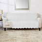 Great Bay Home Medallion Stitched Solid Furniture Protector Stain Resistant Durable Furniture Protector Elenor Collection (Sofa, White/Sand)