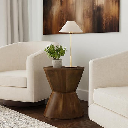 Walnut Mango Wood End/Side Round Table