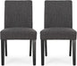 Christopher Knight Home Kuna Contemporary Upholstered Dining Chair (Set of 2), Charcoal + Gray
