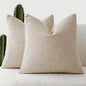 Foindtower Set of 2, Decorative Textured Boucle Throw Pillow Covers Accent Solid Pillow Cases Neutral Soft Cozy Couch Cushion Case for Chair Sofa Bedroom Living Room Home Decor 16 x 16 Inch,Oatmeal